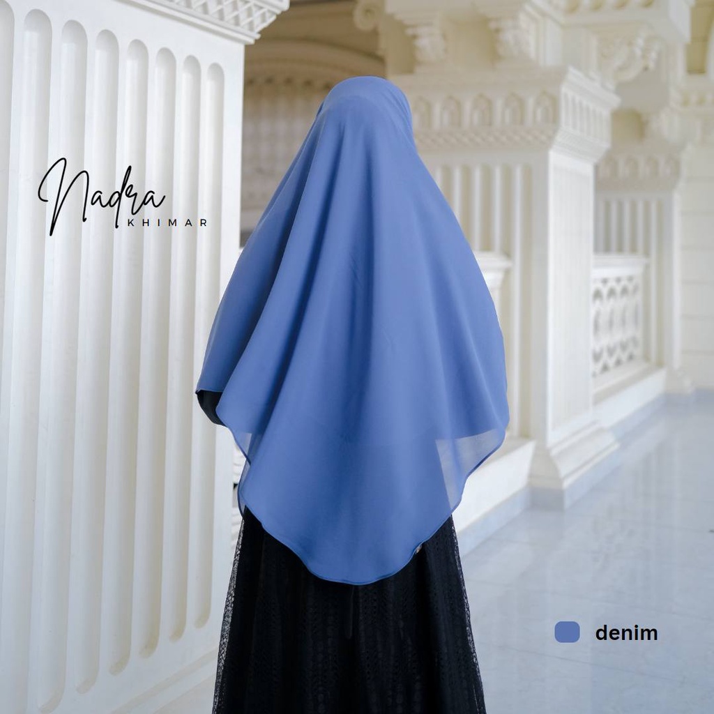 Riskirich Nadra Khimar Segi Empat Oval Ceruty Baby Doll Premium Jahit Tepi Rapih