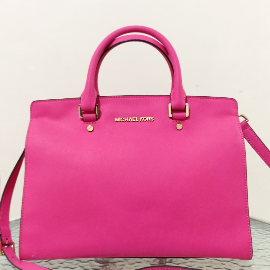 Tas Michael Kors Selma Large Neon Bag Original Wanita Perempuan Branded Asli Murah Terbaru