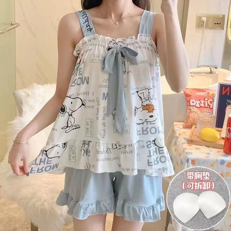 Piyama wanita tali satu import/baju tidur wanita import+busa/Piyama murah/Piyama wanita