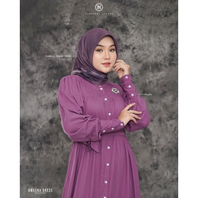Dweena Dress Gamis Nadheera Luxury Rayon Rempel Bawah