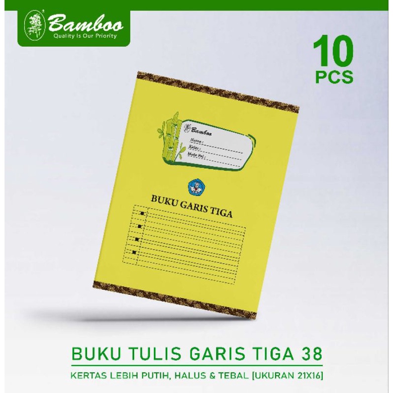 

Buku Garis Tiga Bambo 38 Lembar (1Pak = 10 Buku)