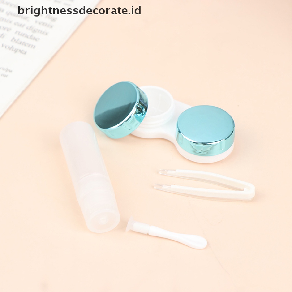 [Birth] 4pcs Set Tempat Kontak Lensa Kontak Compact Case Tahan Lama Untuk Travel Dan Rumah [ID]