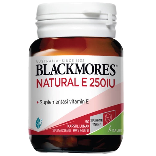 Blackmores Natural E 250 IU 50 Kapsul - Suplemen Kulit