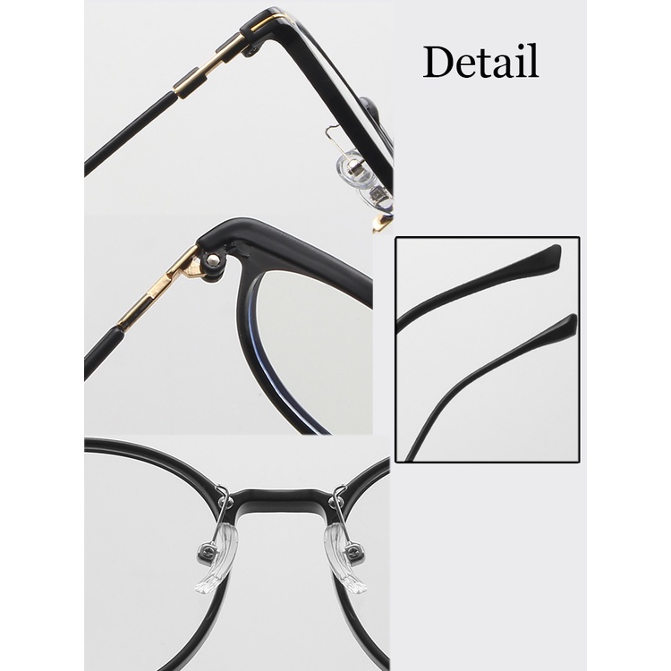 Kacamata Korea Anti Radiasi Wanita T-Huruf Dekorasi TR90 Frame