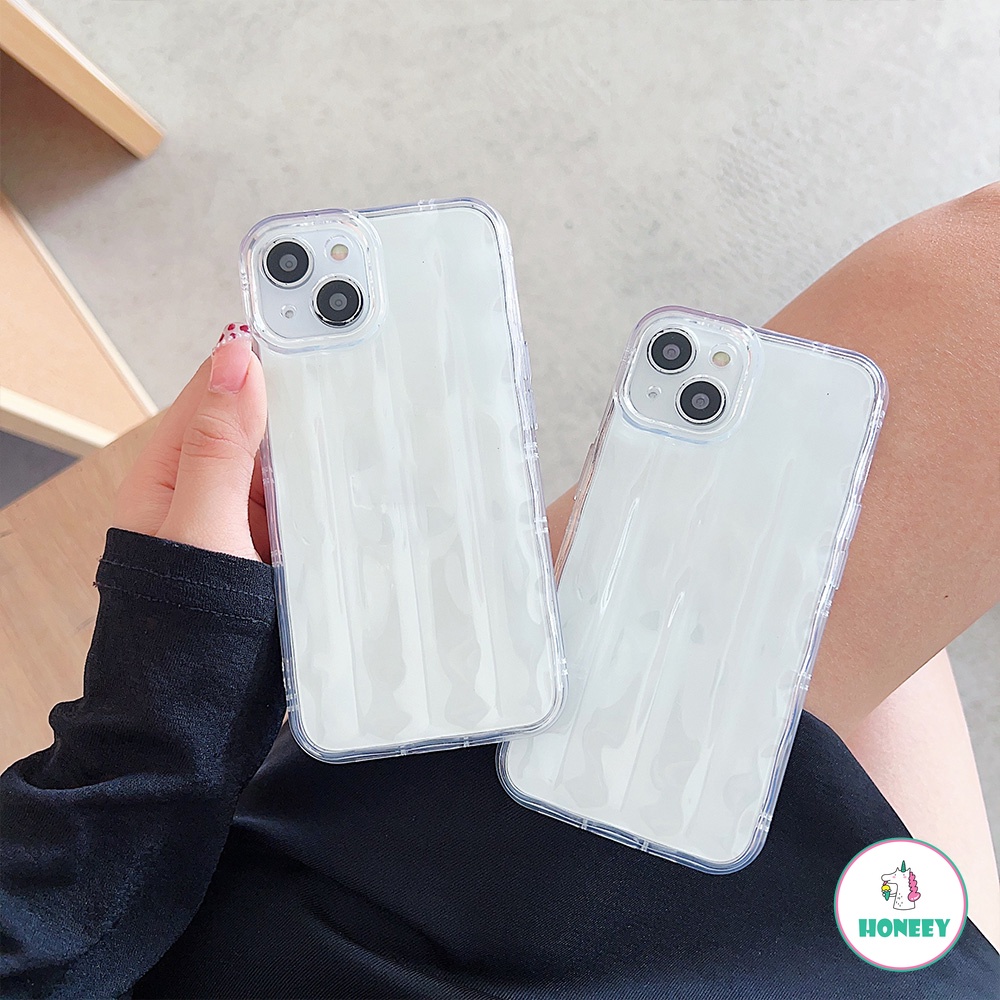 IPHONE Ins Casing Ponsel Riak Air Kristal Untuk Iphone14 13 12 11 Pro Max14 Pro Max Slim Fit Bumper Karet Shockproof Lembut TPU Cover