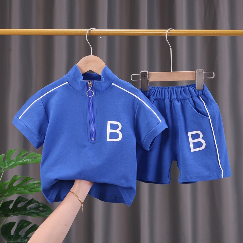 LittleAaron SET B ZIPPER EBV Setelan Bayi Laki-laki Lengan Pendek Baju Anak Laki Laki