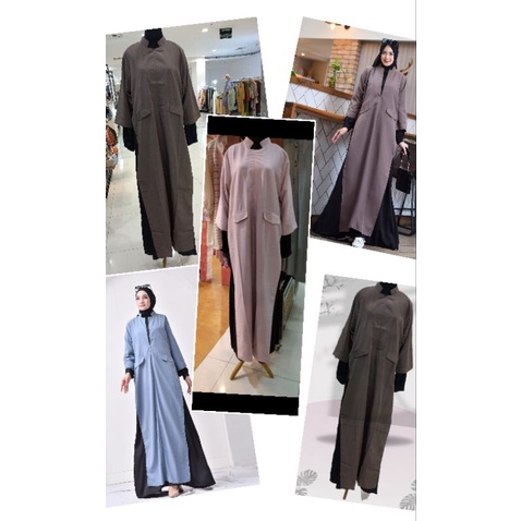 Gamis Setelan Long Cardigan Outer panjang Remaja Dewasa Esklusif Modis Kekinian Syar'i Trendy