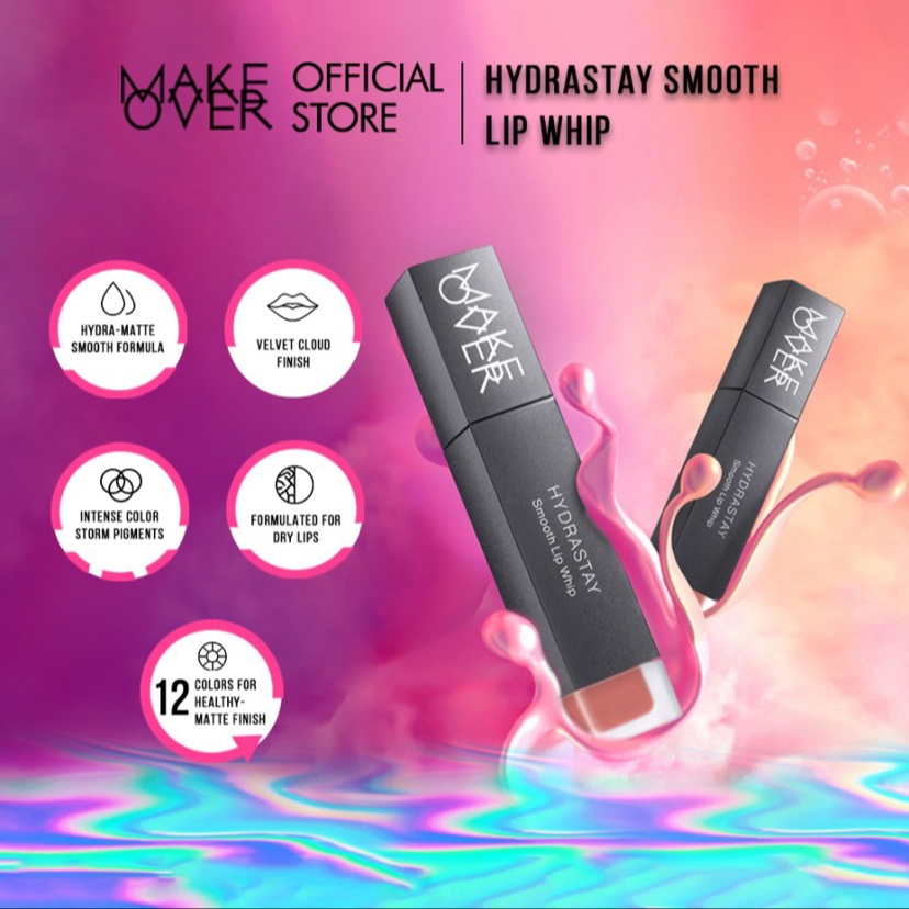 Make Over Hydrastay Smooth Lip Whip 6.5 g - Lip Cream Hydra Smooth Finish