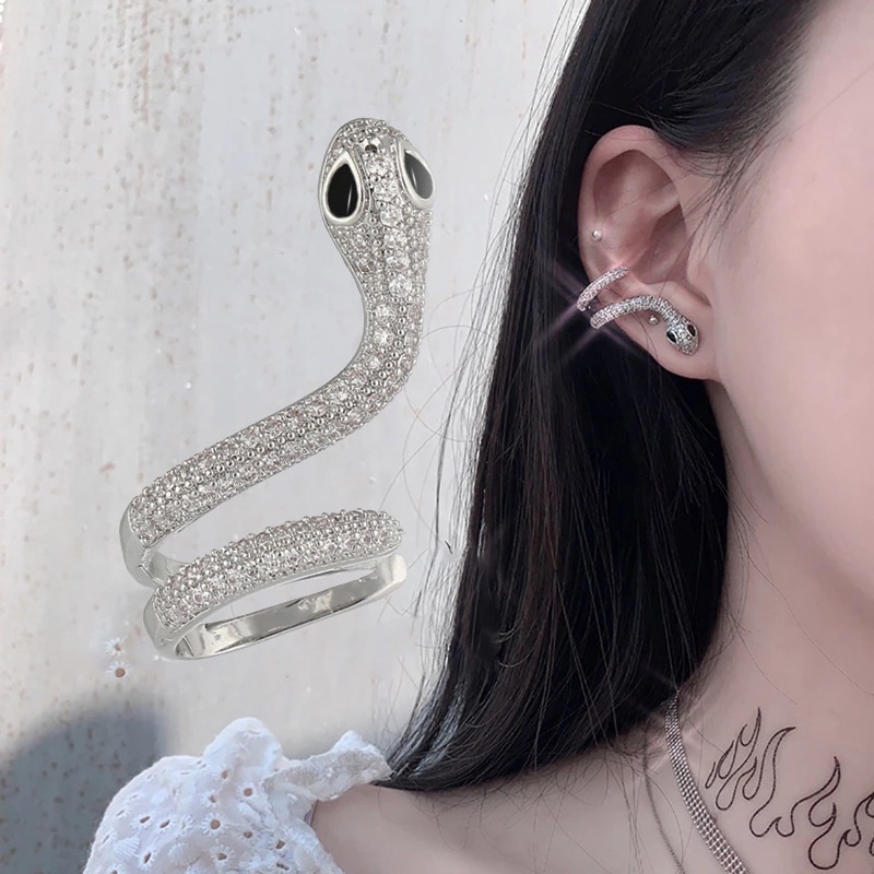 [Spirit Snake Series] Aksesoris Anting Ular Tren Temperamen Retro