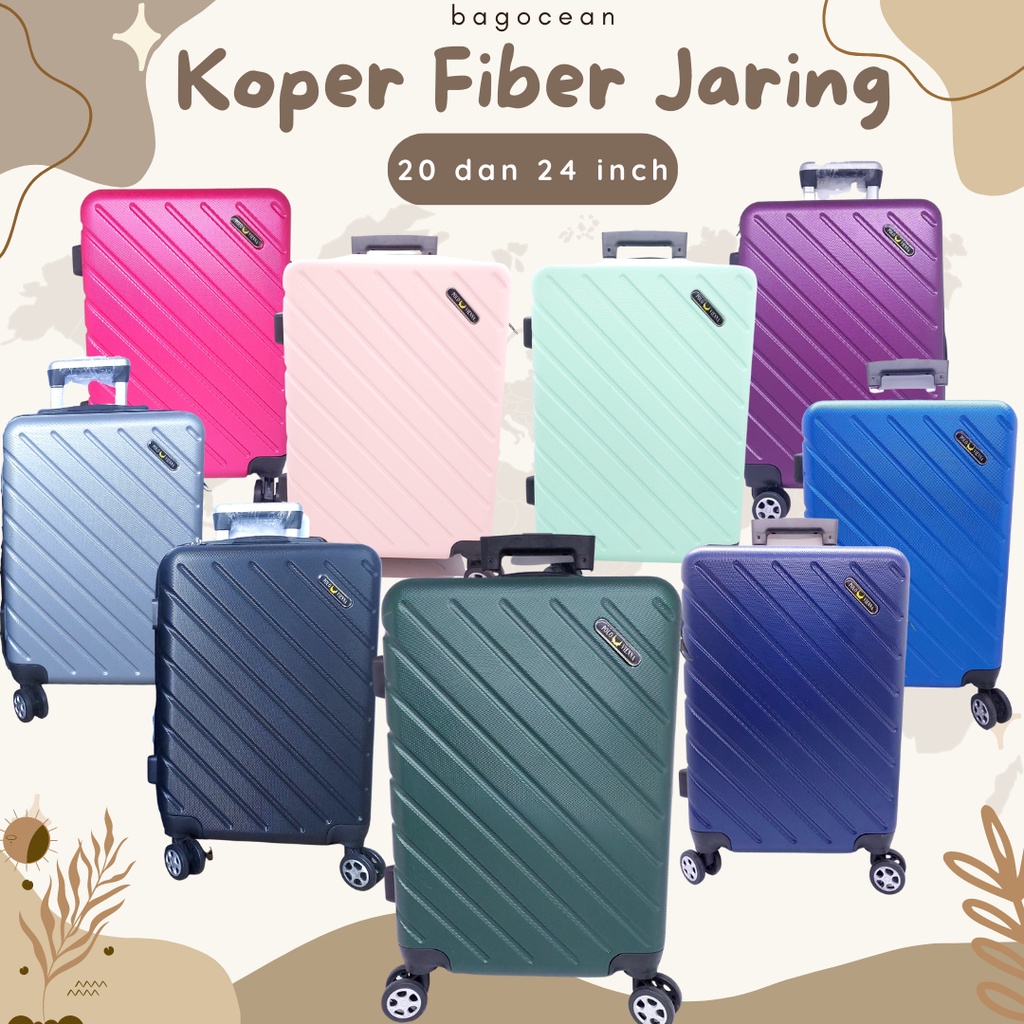 Koper Fiber Polo Viena Motif garis + Jaring (space tambahan) MURAH / Koper Fiber Polo Size 20 Inchi Size 24 Inch ORIGINAL / Fiber POLO VIENA CABIN GARIS VERTIKAL + Jaring 20&quot; 24&quot; / Koper Hard Cover Polo BARU / Koper Hard Cover Fiber Size Kabin Size Bagasi