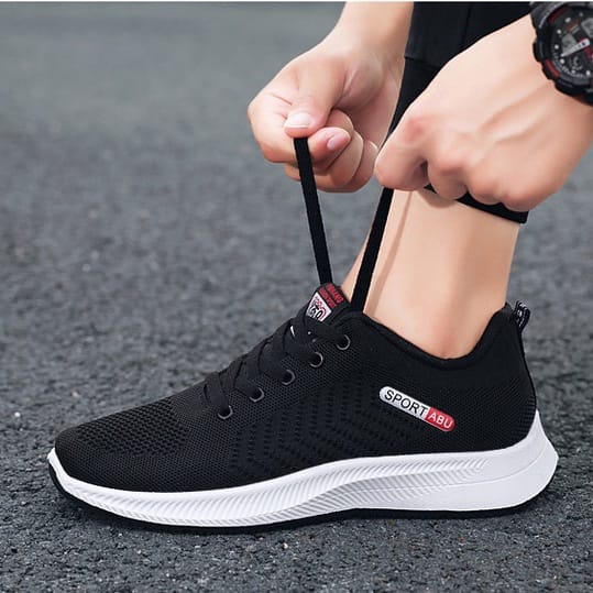 ☀ Sunly ☀ SP035 (TANPA KOTAK) Sepatu Sneakers Pria Korea Import Fashion Sport Olah Raga Jogging Gym