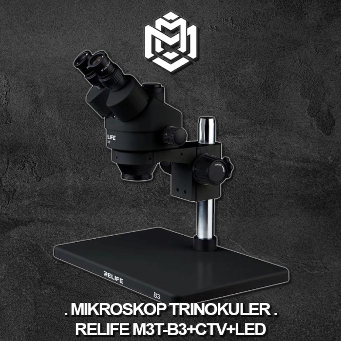 Hp Mikroskop Trinokuler Relife M3T-B3+Led Original / Mikroskop M3T-B3-Led