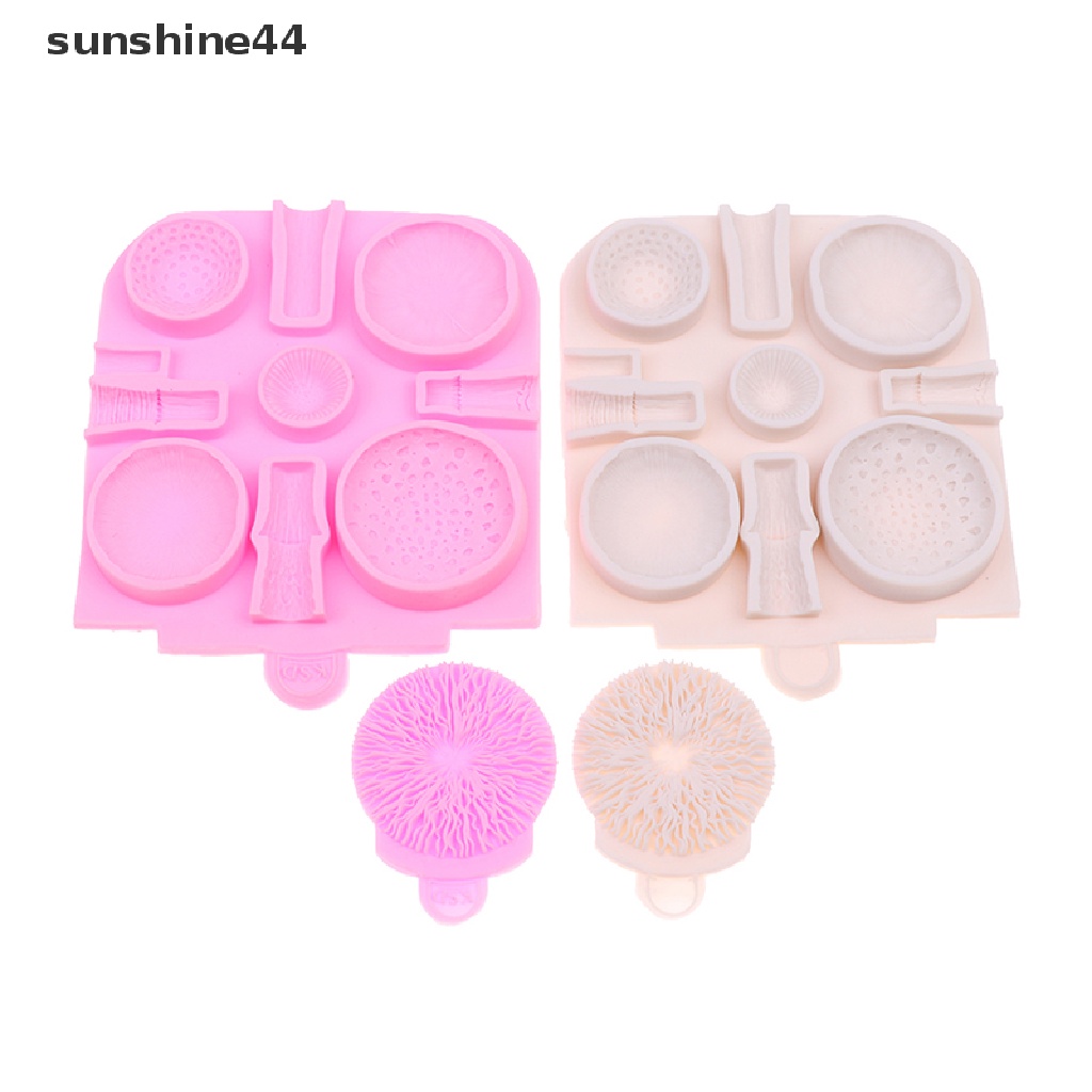 Sunshine Cetakan Fondant Silikon Jamur Besar Wedding Cake Decorag Tools Cetakan Kue.