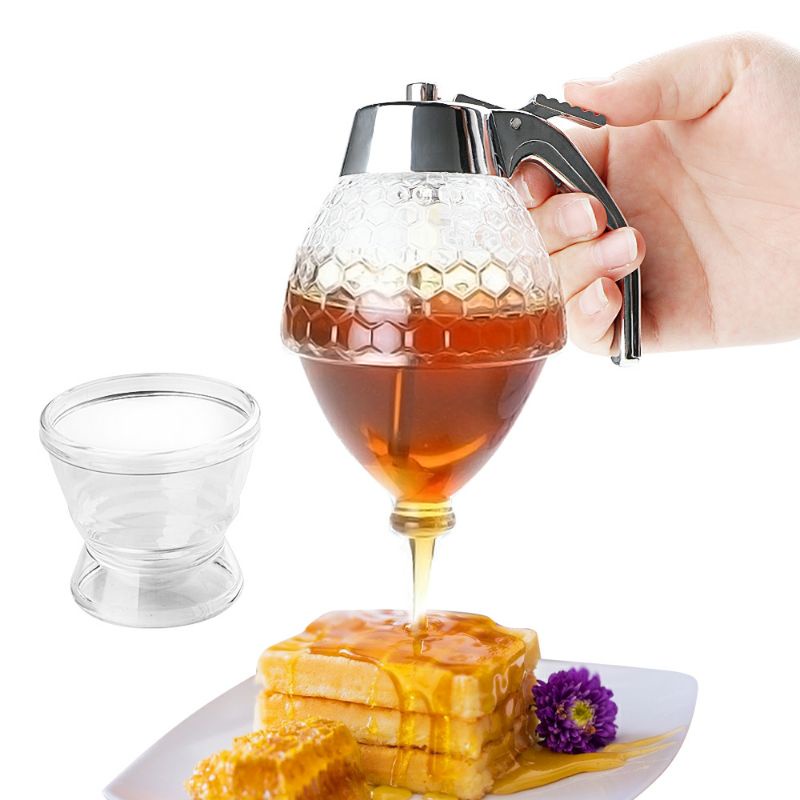 BOTOL MADU / MINYAK OIL / SELAI ROTI SIRUP MEWAH DISPENSER OTOMATIS HERBAL WADAH KEMASAN LUCU HONEY 