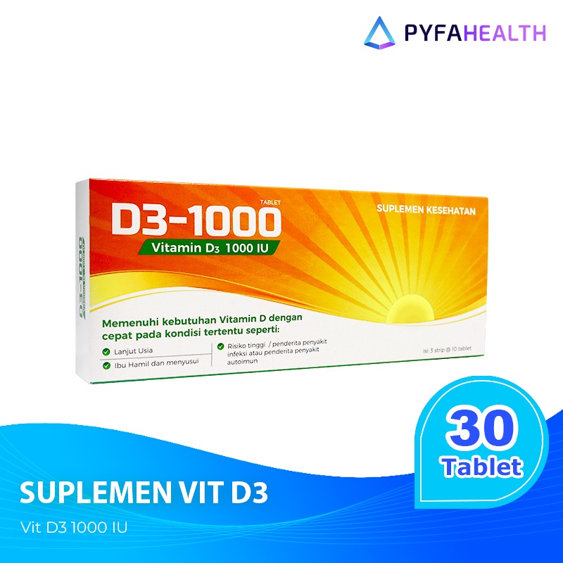 D3-1000 Suplemen Vitamin D3 - 30 Tablet