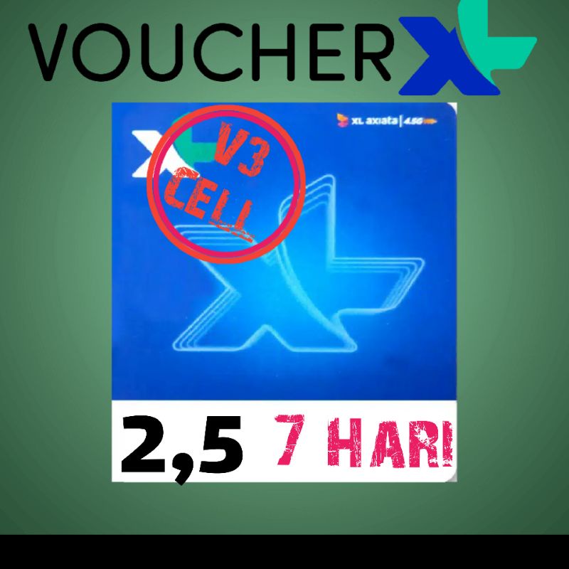 Voucher XL hotrod 2,5 GB 7 hari