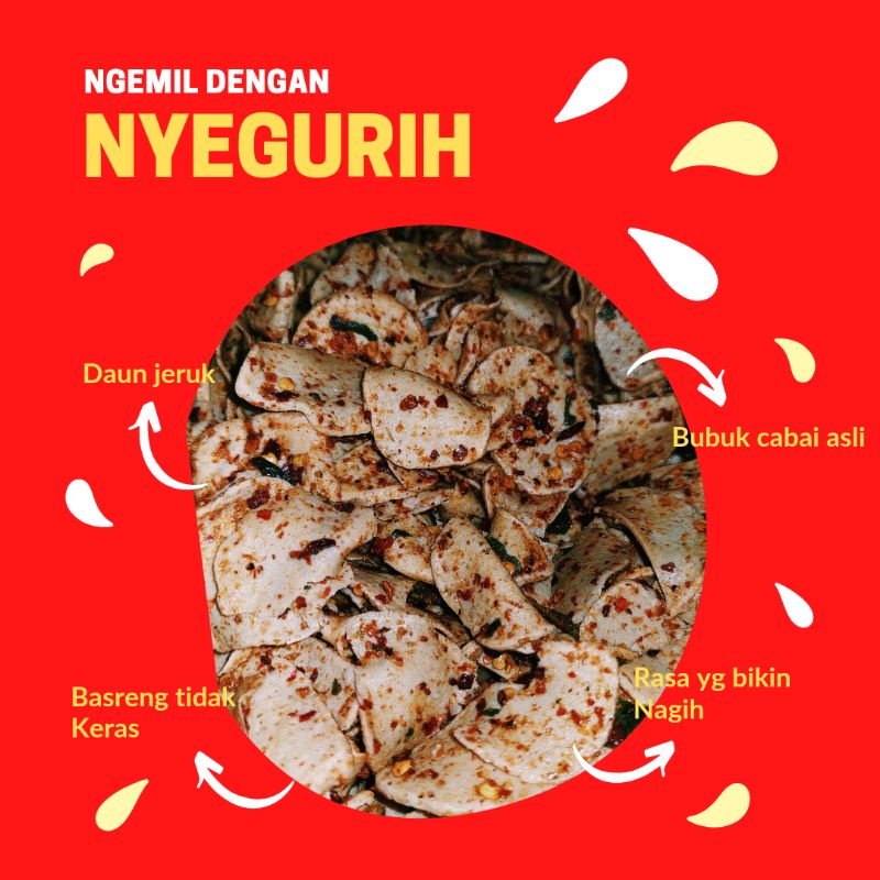 

Kripik Basreng Pedas Daun Jeruk 100gr