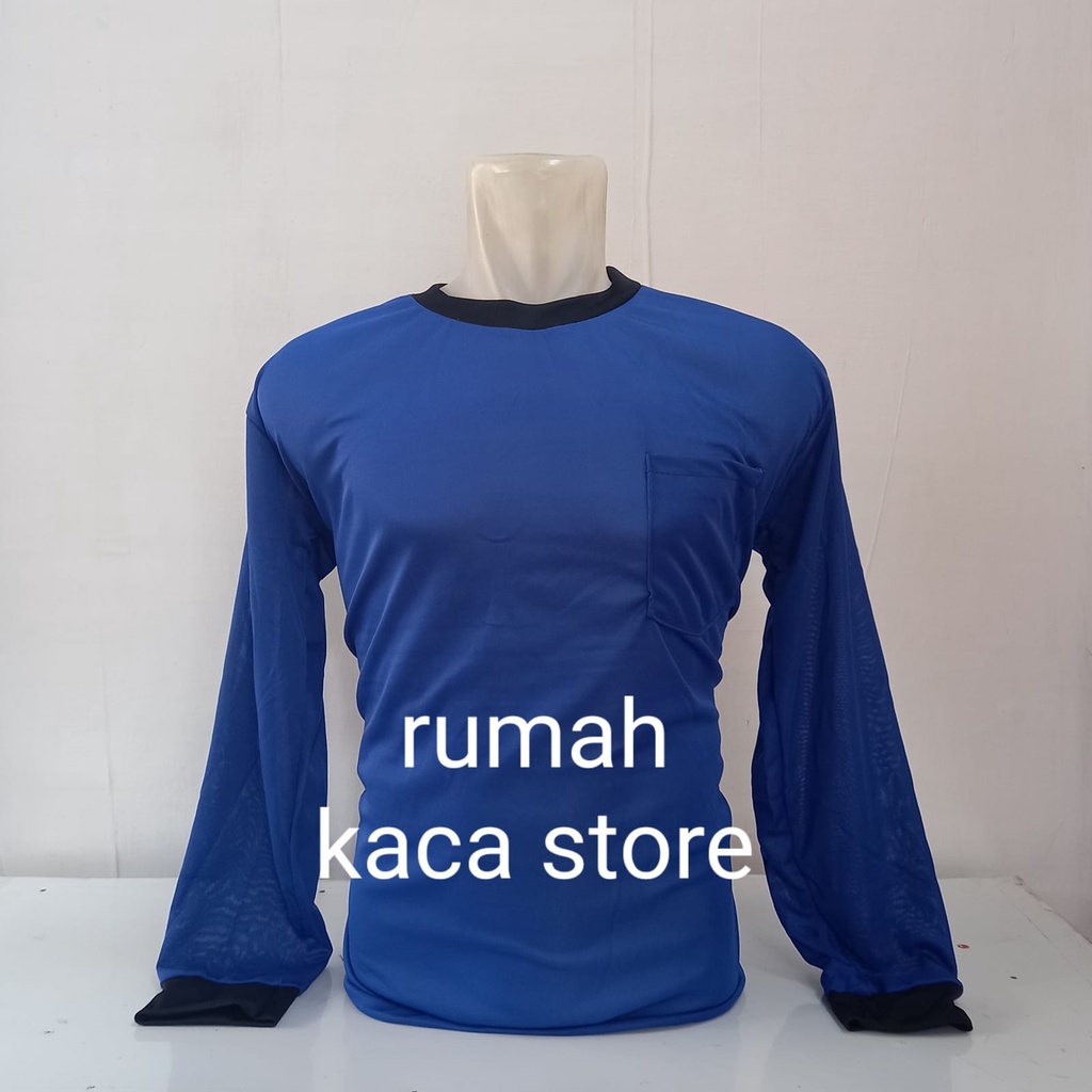 Kaos lengan panjang pria kerja proyek bangunan kaos seragaman petani buruh pabrik selipan padi kaos 