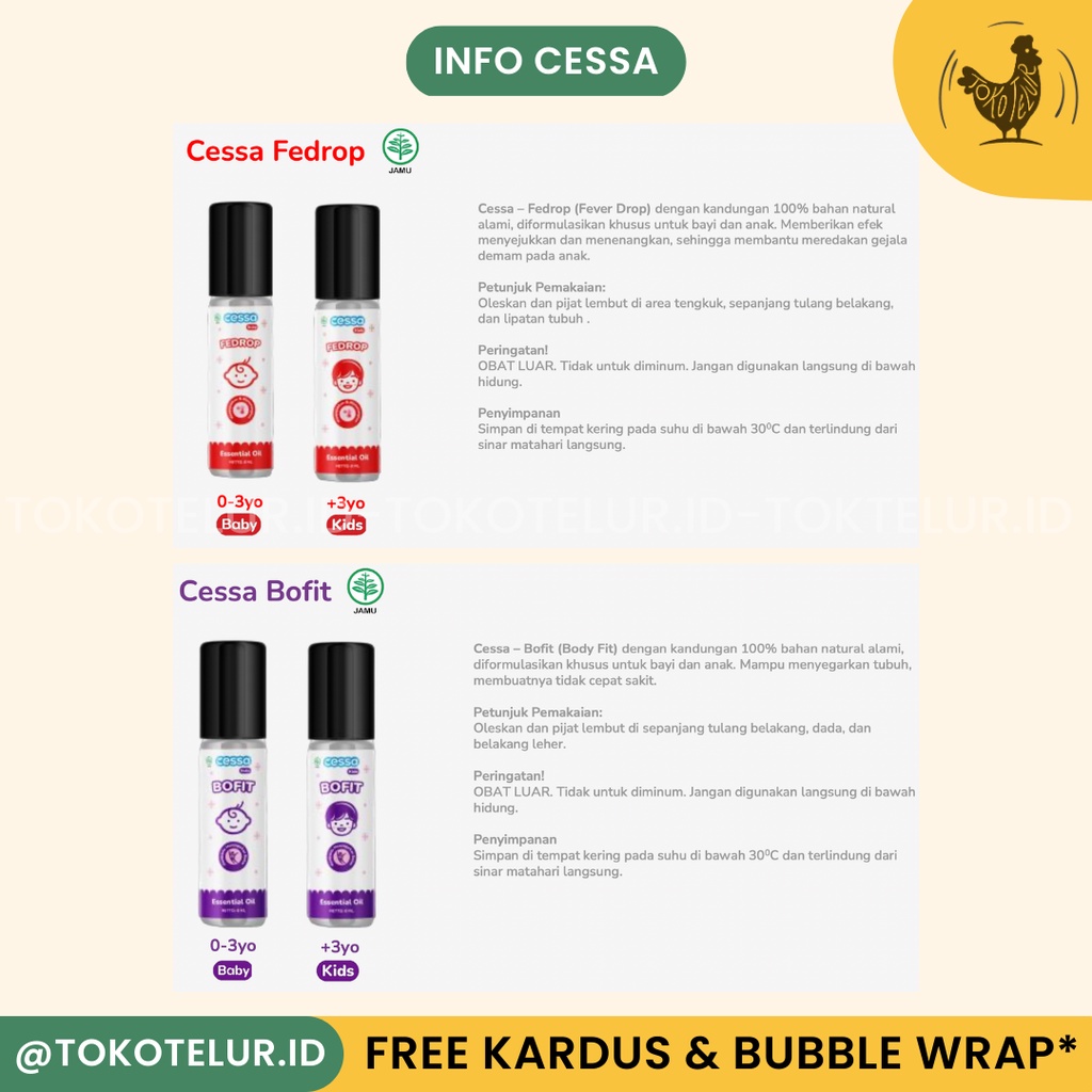 CESSA KIDS - Natural Essential Oil 8ml | 3+ tahun Aromatherapy Anak