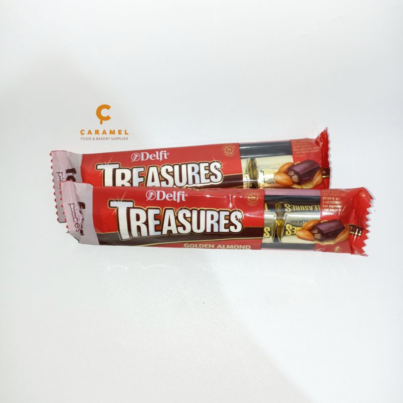 

Delfi Treasures Almond 36gr-DF Cokelat Treasure- Cokelat Susu-Delfi Almond