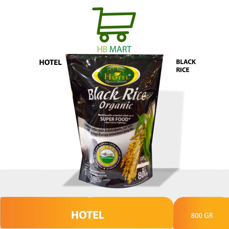 

Beras Hitam Organic Merk Hotel 800 gr (New Cancer Fighting)