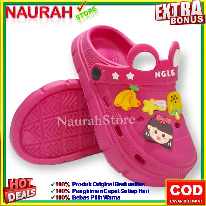 SANDAL ANAK ALINA E2022 A8 SENDAL FUJI VIRAL BAIM 100% ORIGINAL KUALITAS IMPORT SANDAL KODOK SANDAL CROS SANDAL BUAYA JELLY EVA RUBBER ANTI SLIP NYAMAN EMPUK LUCU