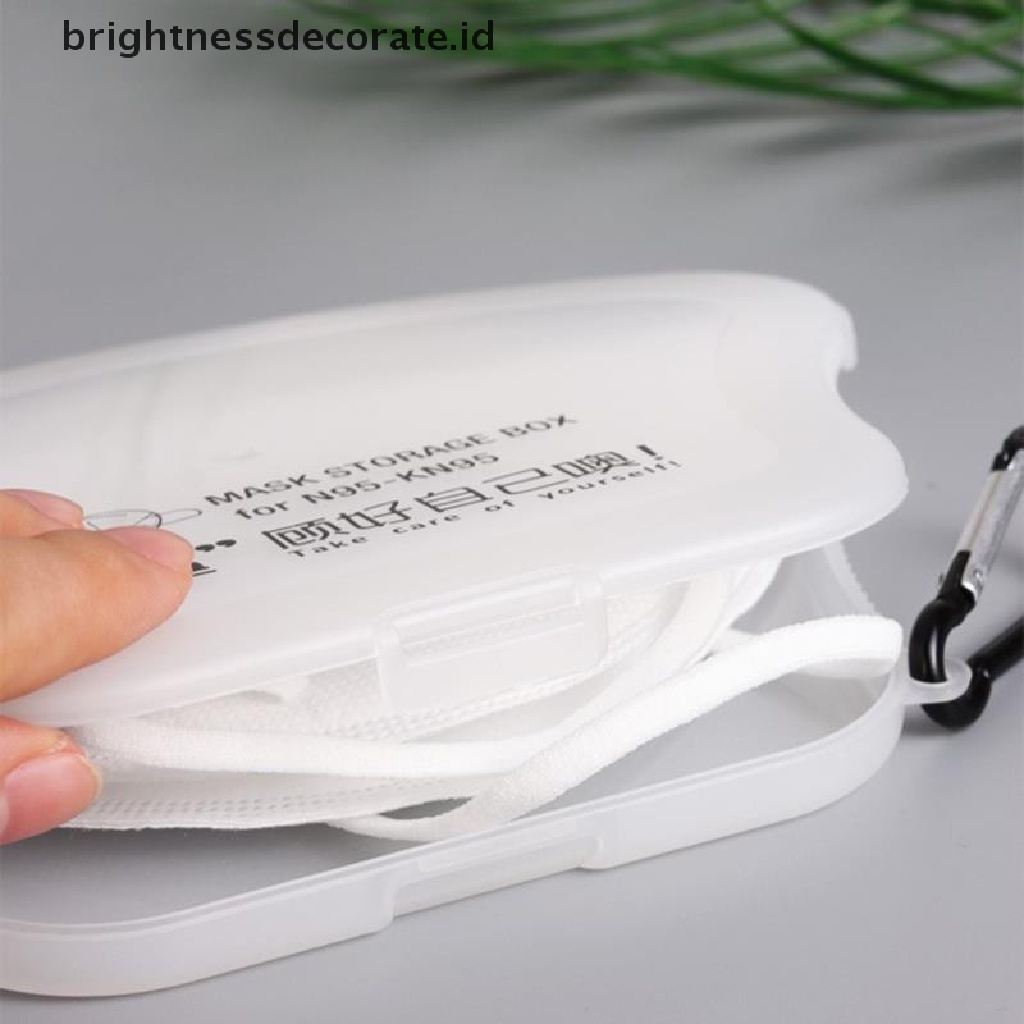 [Birth] Gesper Masker Case Kotak Penyimpanan Portable Squre Face Masks Container Organizer KN95 [ID]