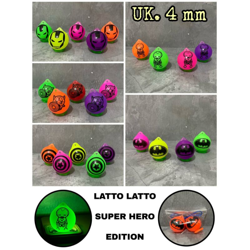 Jual Lato Lato / tek tek Glowing Emoji Super Hero / Smile mainan lato