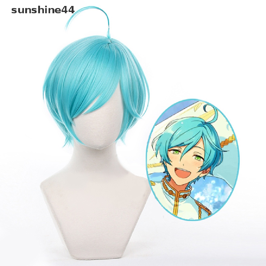 Sunshine Ensemble Stars Cosplay KAZEHAYA TATSUMI Wig Biru Wig Bermain Peran Props.