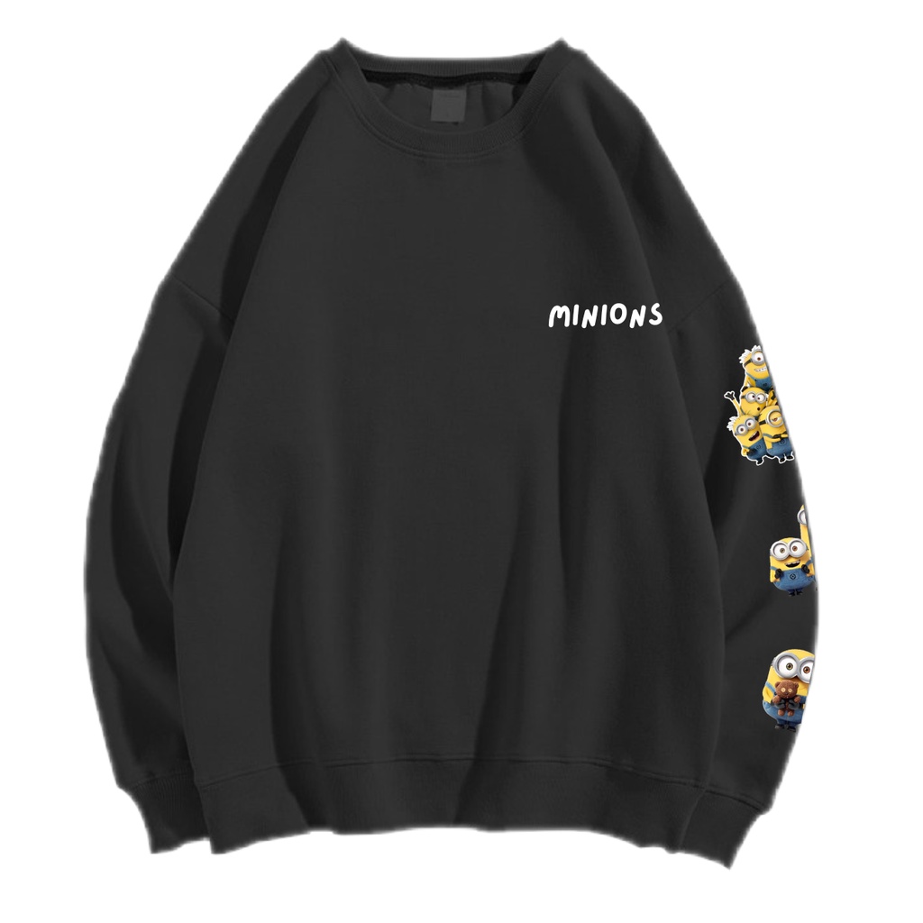 MINIONS HAND SWEATER SWITER CREWNECK OVERSIZE PRIA WANITA Size M-XXL ANAIRA