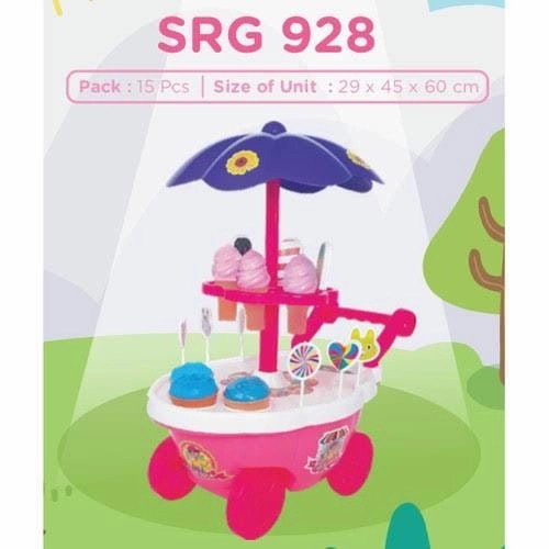 Mainan Anak Lucu Gerobak Jualan Es Krim Ice Cream Pink SGToys SRG 928