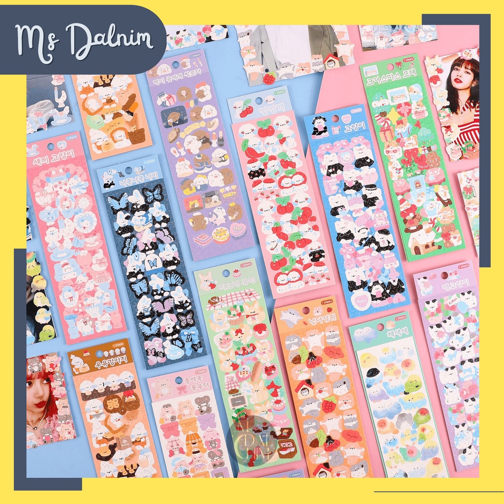 

Stiker Aesthetic Korea Lucu Anti Air Mengkilap Hologram Gliter Cute Animal Hewan Deco Sticker / Dekorasi Journal Jurnal Diary Bujo Photocard PC Holder Decor HP Kpop Toploader Cahol Jepang Kawaii DIY Planner Scrapbook Craft Dog Cat Bear [ST84]