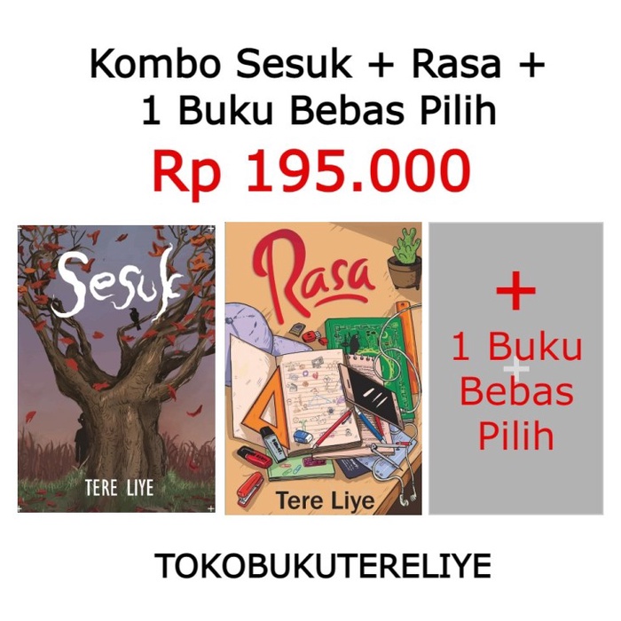 

Kombo Sesuk + Rasa + 1 Buku Bebas Pilih