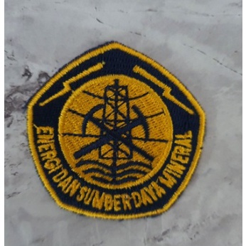 Emblem Logo Patch Bordir Kementerian ESDM Energi & Sumber Daya Mineral