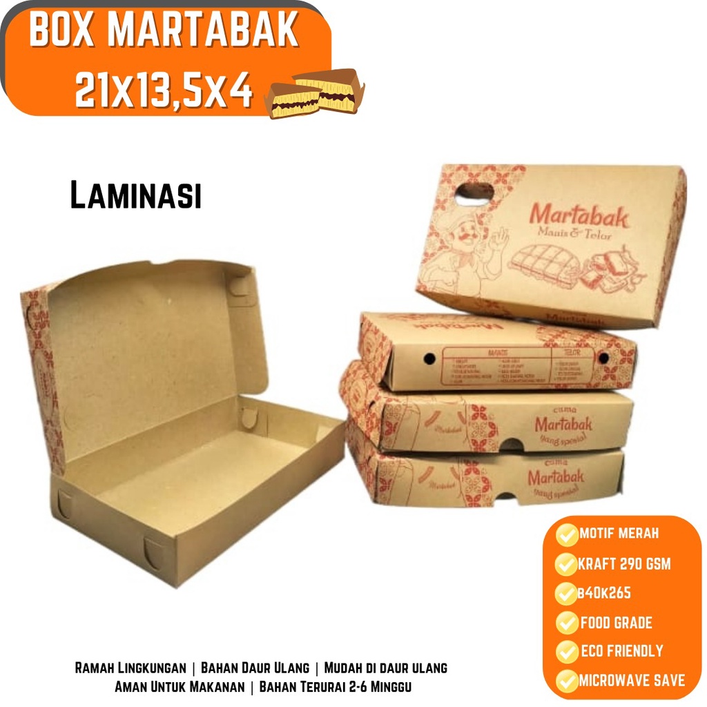 Dus Martabak 21X13.5X4 Box Martabak (B40K265-Laminasi)