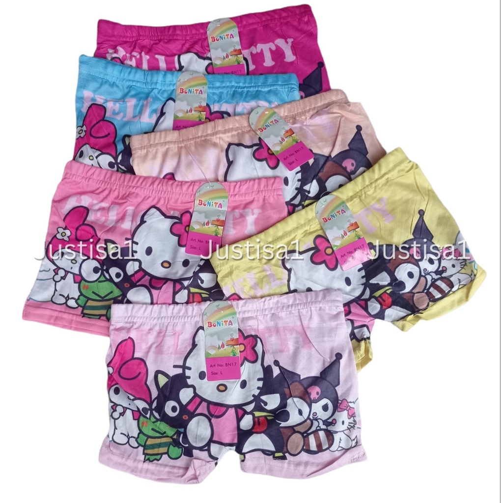 6 PCS CELANA BOXER ANAK CEWEK -  BOXER ANAK PEREMPUAN TERMURAH