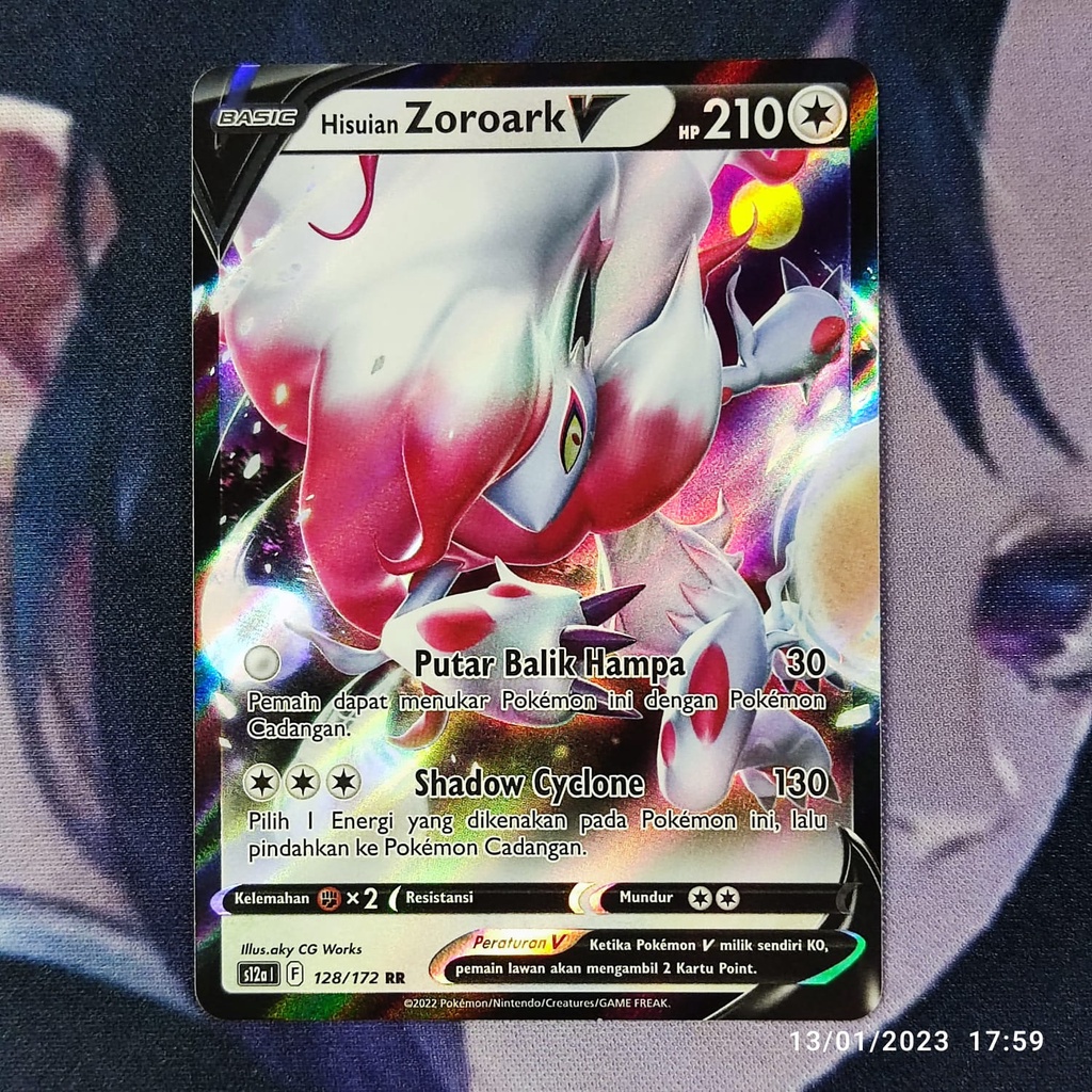 pokemon (ID) hisuian zoroark v - S12a 128/172 - RR