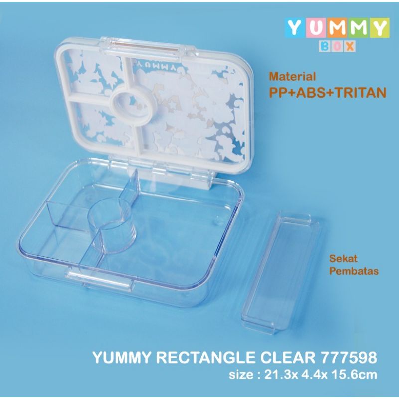 Yummy Box Medium Characters Bento Transparant 777598 / Kotak Makan Lunch Box