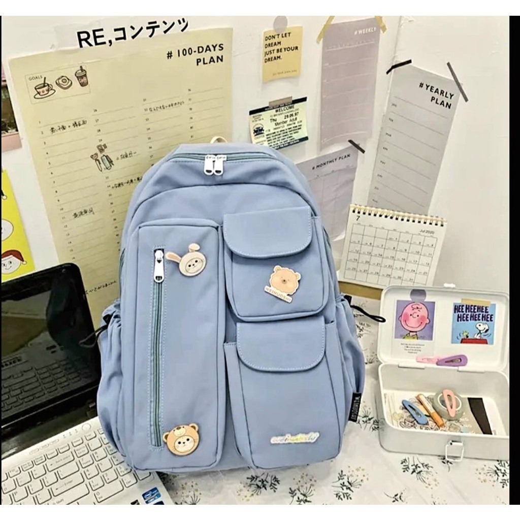 ST99 - Tas Ransel Anak Sekolah Terbaru - Tas Ransel Karakter - Tas Ransel Anak Sekolah Multifungsi - Tas Ransel Anak Wanita Korean Style - Tas Ransel TaTa Jimin