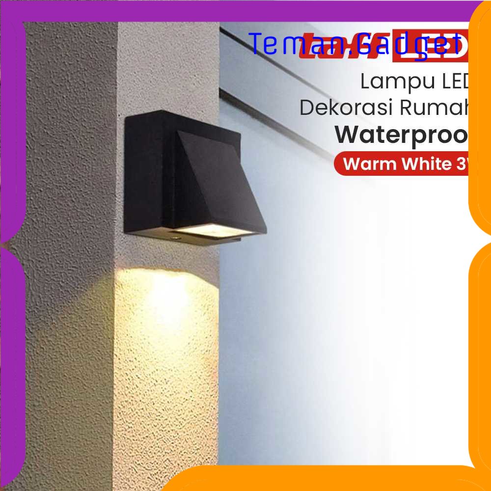 TG - LMP TaffLED Lampu Dinding Hias Outdoor Waterproof Light LED Warm White 3W - WD079