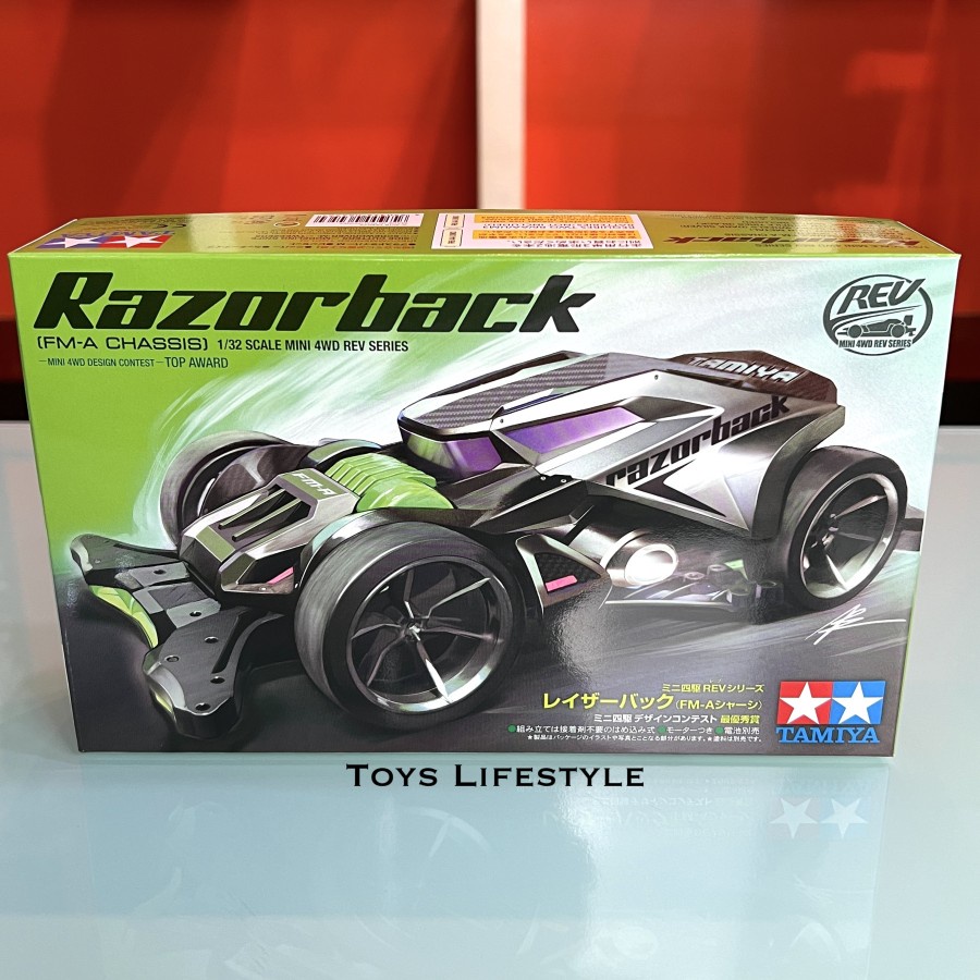 Mainan Rakit Mobil Tamiya Mini 4WD - Razorback (ORIGINAL)
