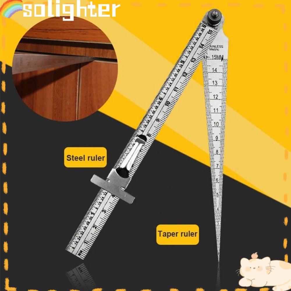 Solighter Feeler Gauge Set Alat Inspeksi Lubang Presisi Tinggi Stainless Steel Feeler Gauge