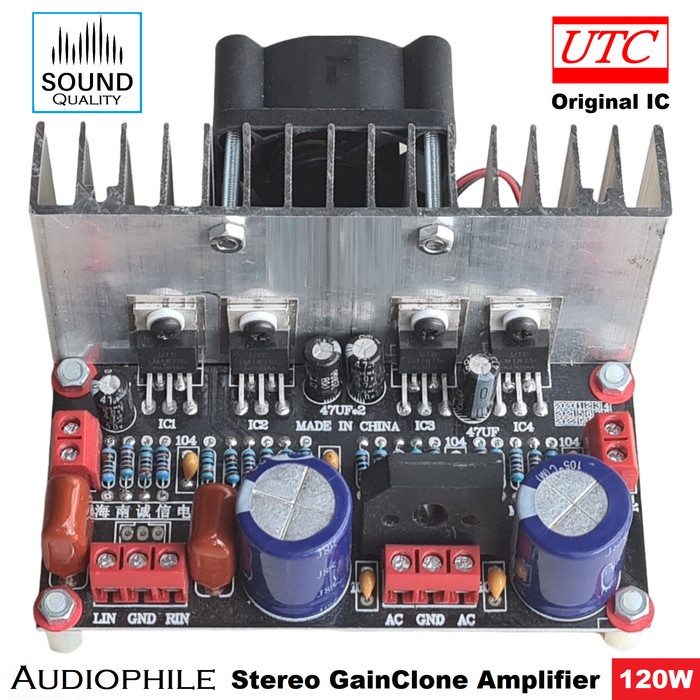 Ampli Stereo Gainclone Lm1875 Hifi Power Amplifier Low Noise Clean Sq Grade