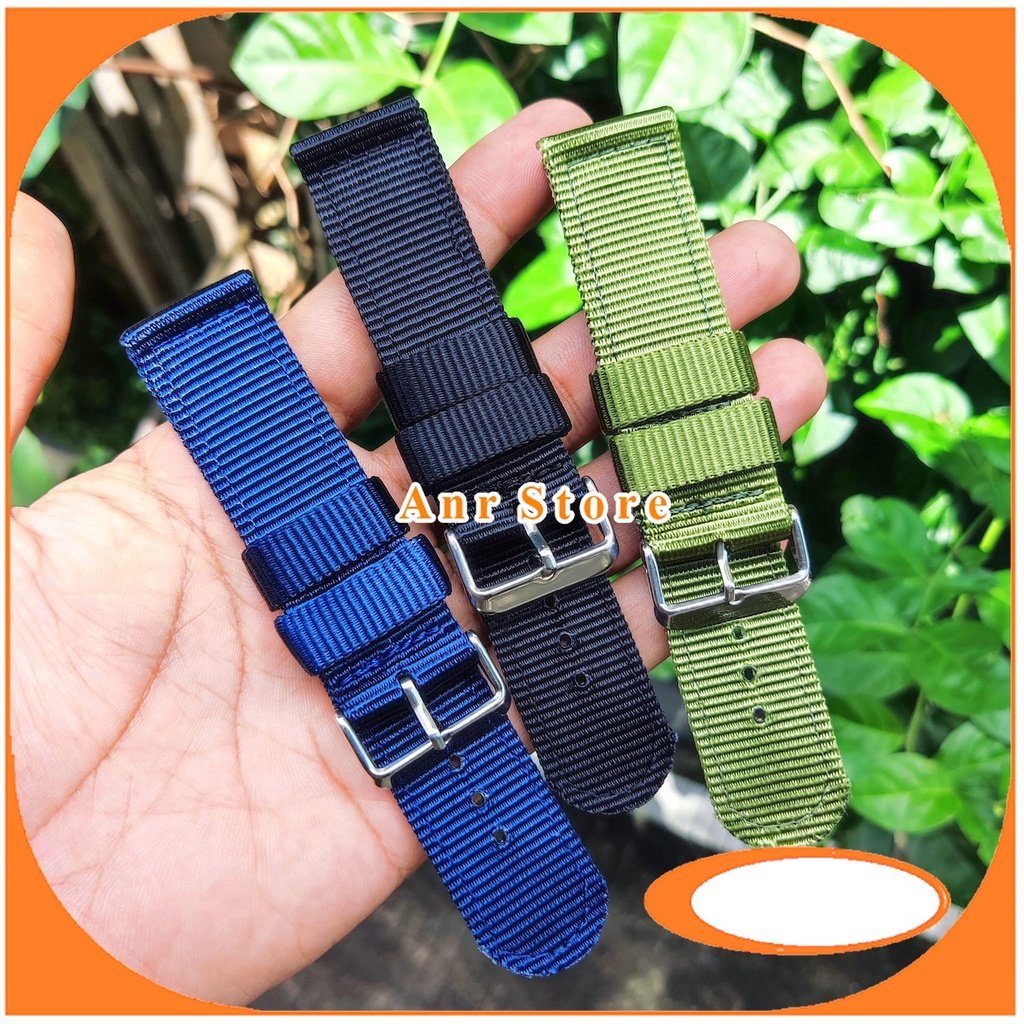 Strap Tali Jam Tangan Canvas Nylon Kanvas 20mm 22mm 24mm