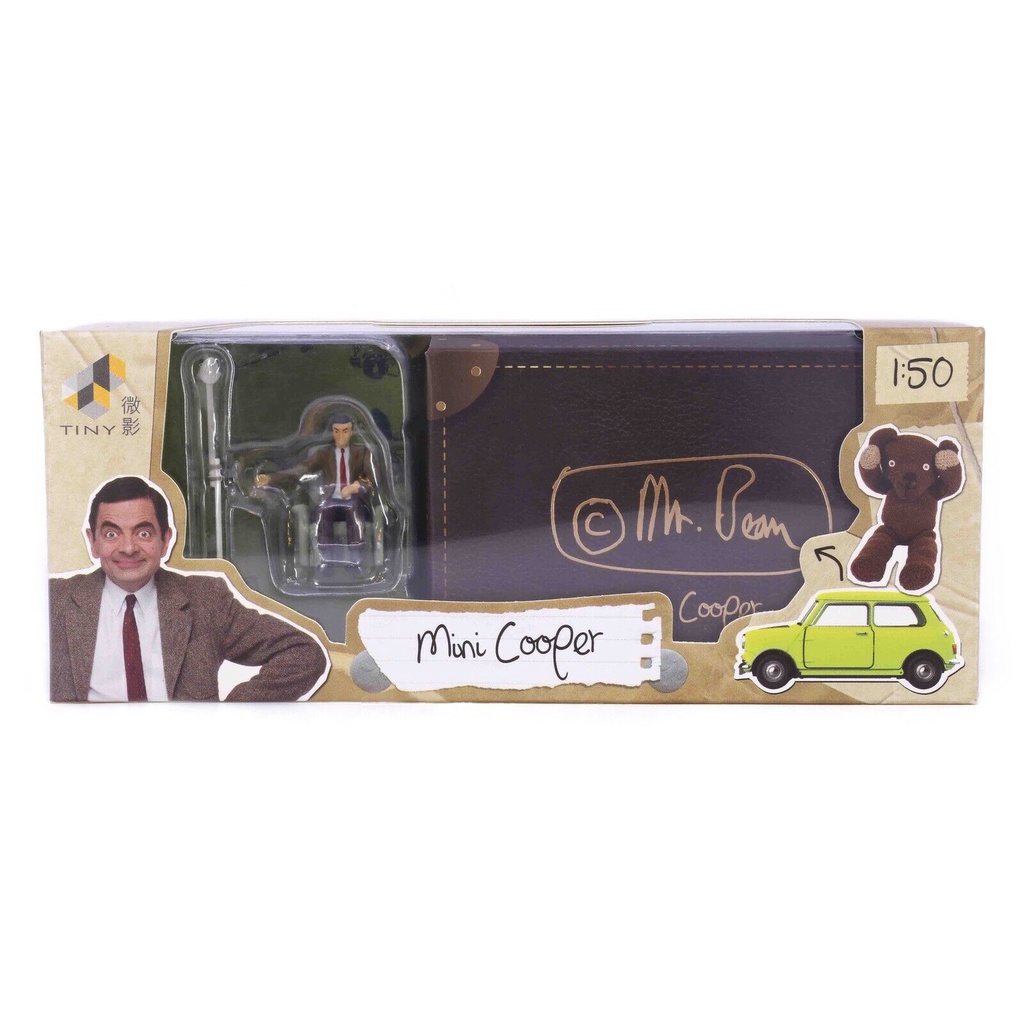 Tiny Diecast Mr Bean Mini w/Drive Figure Mini Cooper