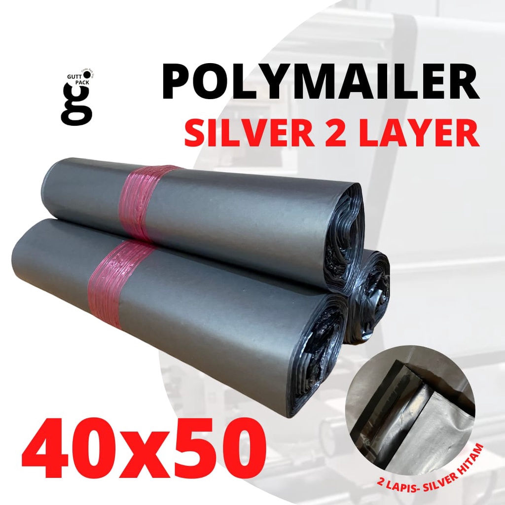 

40x50CM Plastik Packing Polymailer Silver LDPE/ Sablon Plastik Online Shop