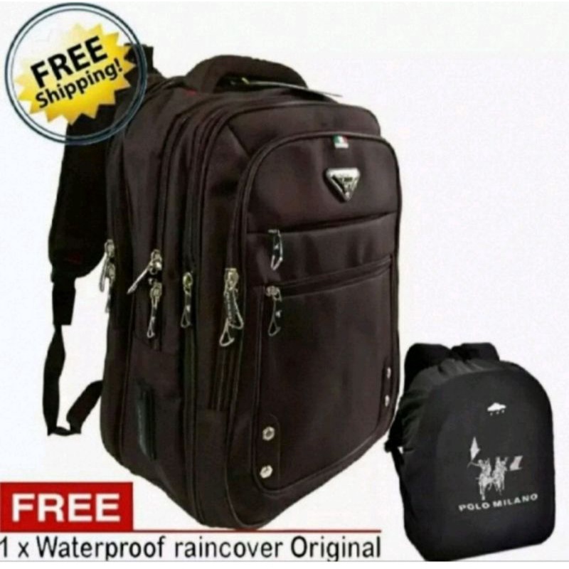 Polo Milano Tas Ransel Import Tas Ransel Pria dan Wanita Tas Ransel Laptop Tas Backpack