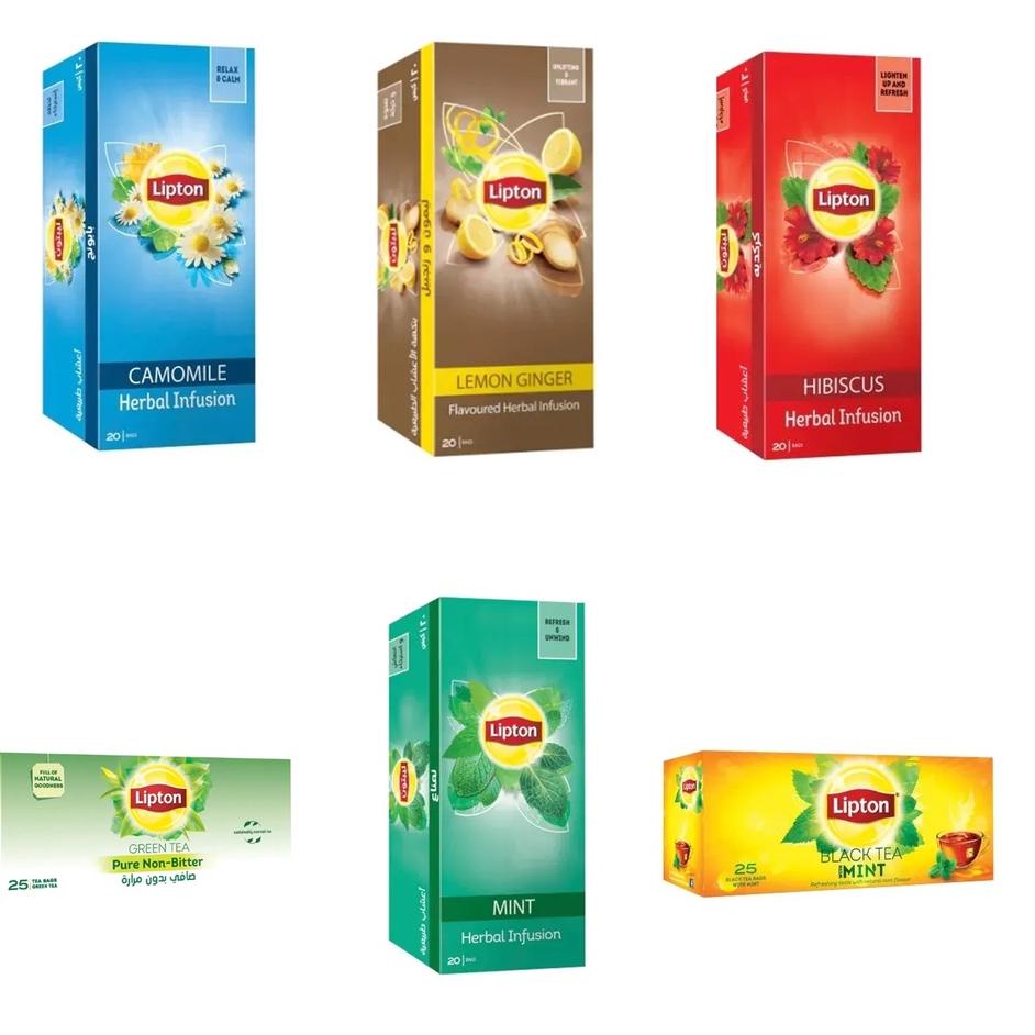 Jual Teh Lipton 20 dan 25 Kantong Herbal Camomile, Lemon And Ginger