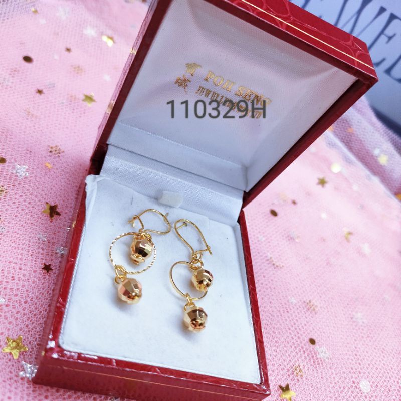 Anting Jurai Wanita Titanium Anti Karat Lapis Emas329H