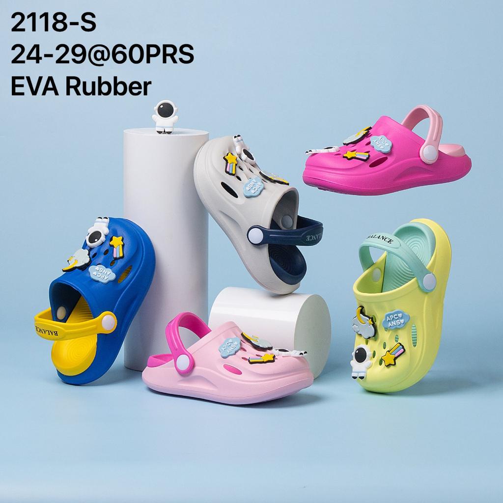 Sandal Baim Astronot Anak Perempuan / Anak Laki-Laki Bahan Eva Empuk Tebal Sol Anti Slip 2118-S